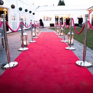Red Carpet Package Hire With Barrier Post Rope Rental